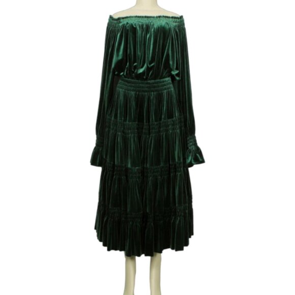 NORMA KAMALI Velvet Midi Dress - Picture 1 of 3